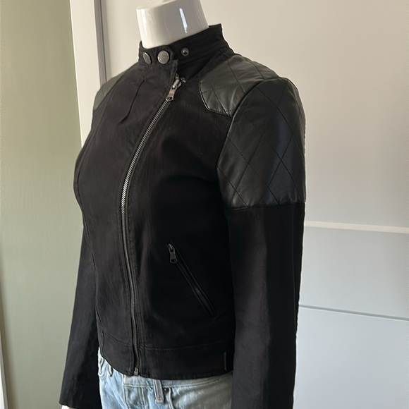 Ralph Lauren Denim & Leather Moto Jacket - Picture 16 of 17